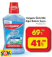 COLGATE ÜÇLÜ ETKİ AĞIZ BAKIM SUYU 500 ML COLGATE ÜÇLÜ ETKİ AĞIZ BAKIM SUYU 500 ML